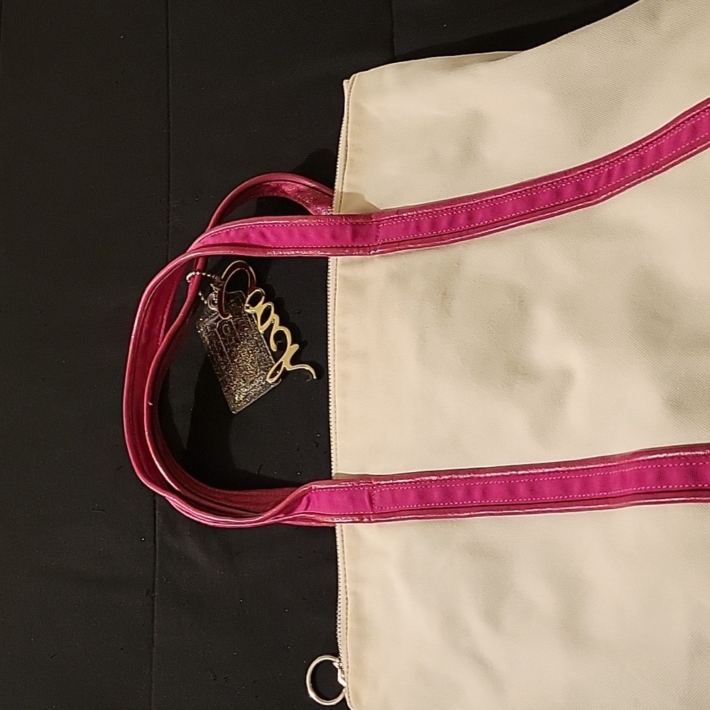 Coach Rare Multicolor Sequin, Metalic, and Mosiac Leather Butterfly Canvas Tote - Picture 9 of 17